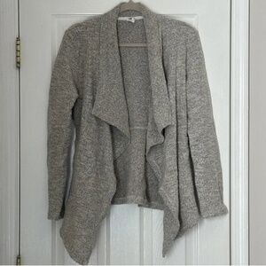 Women Flawless Boutique Drape Front Cardigan Jacket Gray Grey Size Small